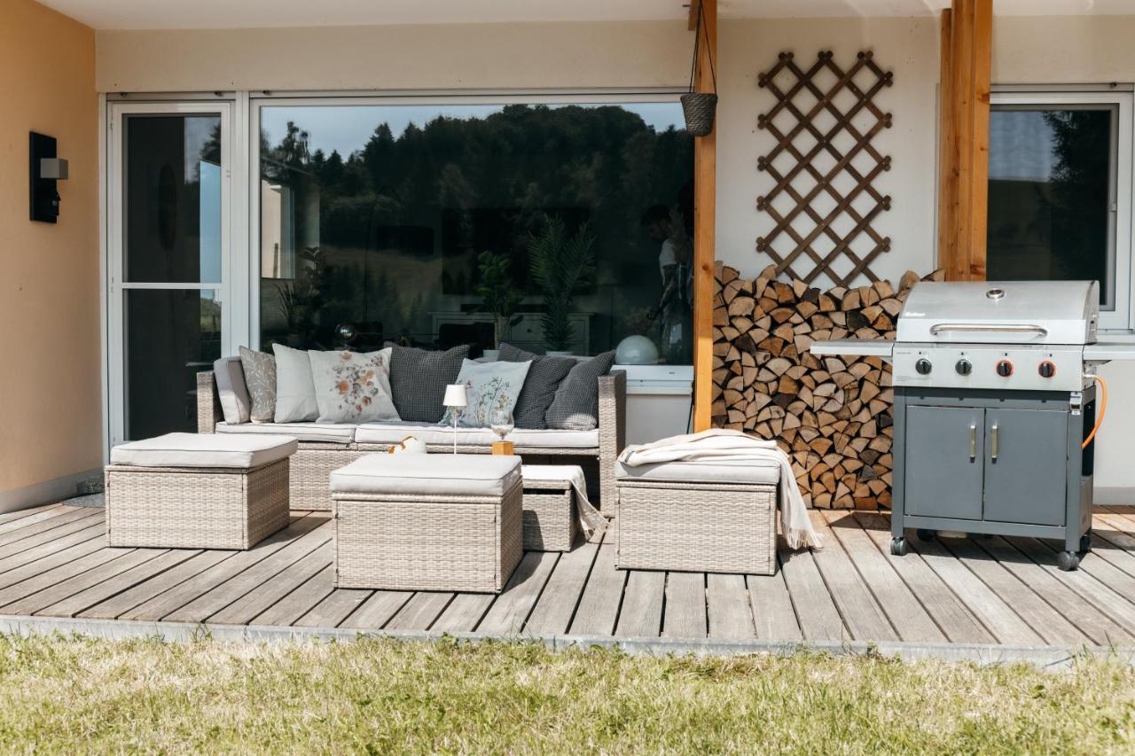 Ferienwohnung Alpenblick I Kamin I Private Sauna Wangen im Allgaeu Bagian luar foto