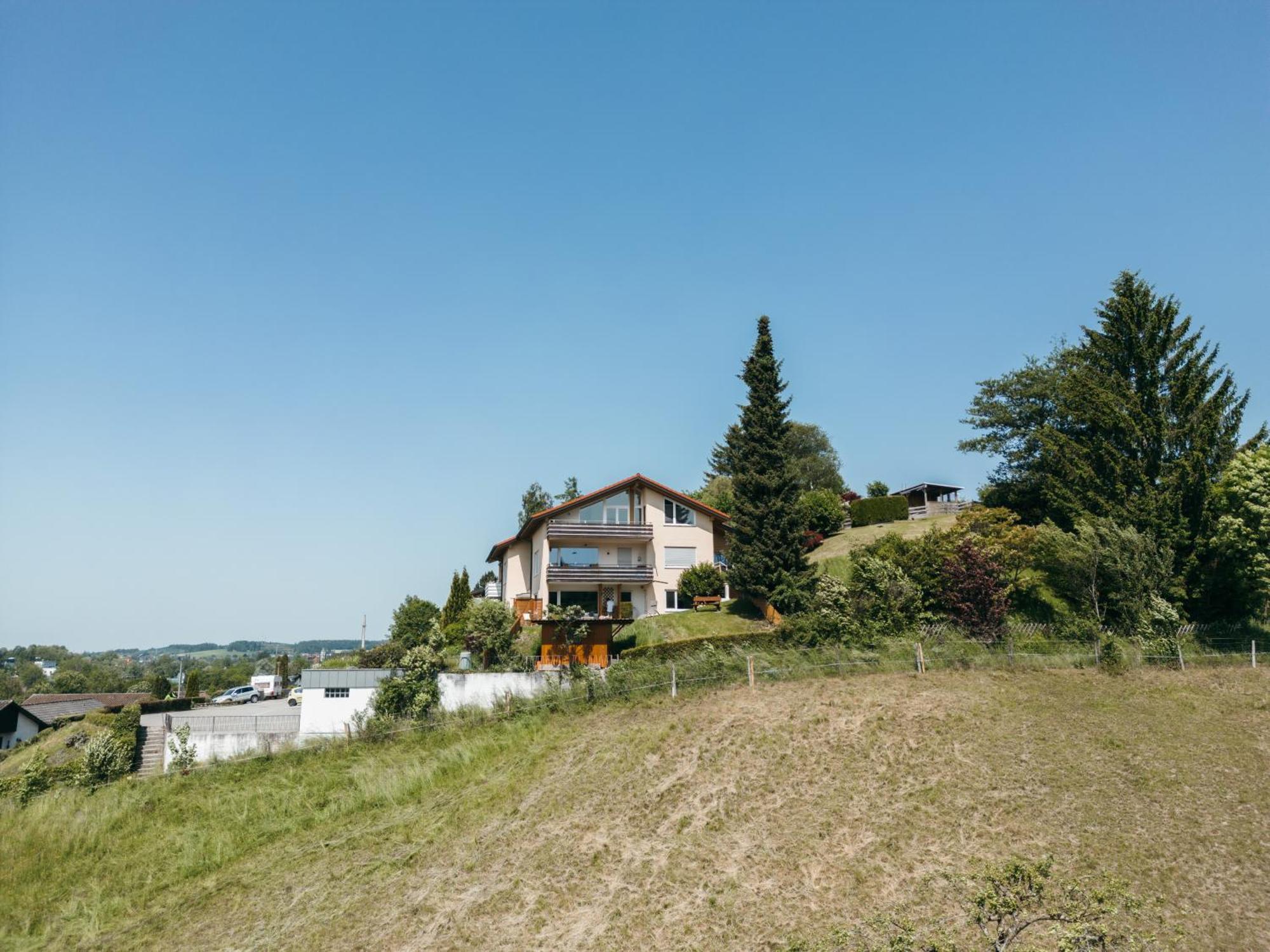 Ferienwohnung Alpenblick I Kamin I Private Sauna Wangen im Allgaeu Bagian luar foto